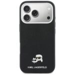 Case Karl Lagerfeld Karl & Choupette     Head Pins Saffiano MagSafe for iPhone 17 Pro black - imagine 3