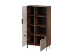 Cama 4 ALMERA bookcase 90x42x165 walnut/cashmere - imagine 2