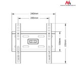 TV Holder 13 '' - 42 '' Maclean MC-777 black 35 kg VESA 200x200 - imagine 2