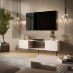 Cama EF LUCCA TV cabinet 180x40x59 cashmere - imagine 3
