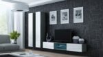 Cama Full cabinet VIGO '180' 180/40/30 grey/white gloss - imagine 9