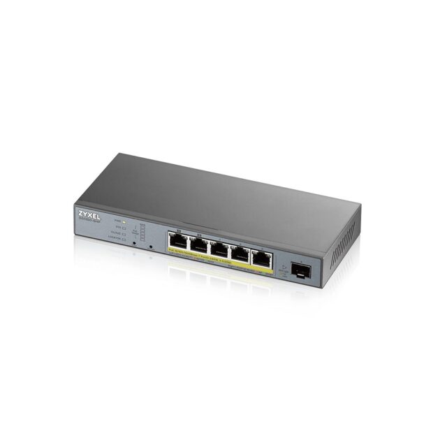Zyxel GS1350-6HP-EU0101F network switch Managed L2 Gigabit Ethernet (10/100/1000) Power over Ethernet (PoE) Grey - imagine 4
