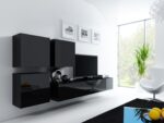 Cama Square cabinet VIGO 50/50/30 black/black gloss - imagine 2