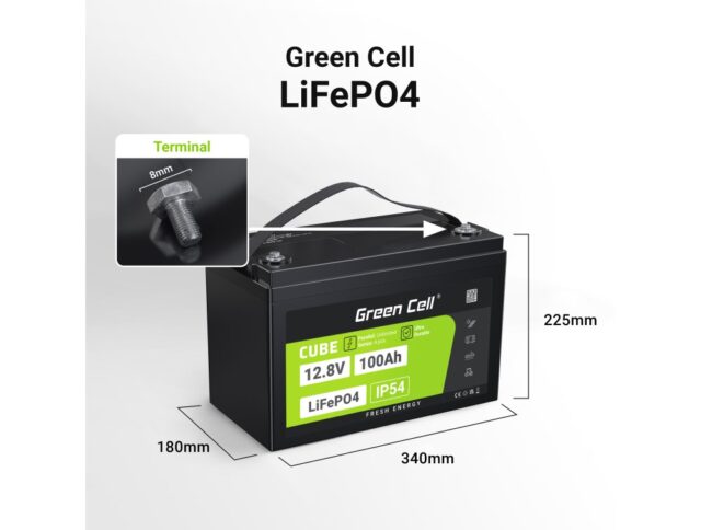 Green Cell LFPGC12V100AH UPS battery Lithium Iron Phosphate (LiFePO4) 12.8 V 100 Ah - imagine 17