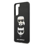 Karl Lagerfeld KLHCS21MSAKICKCBK S21+ G996 black hardcase Saffiano Ikonik Karl&Choupette Head - imagine 6