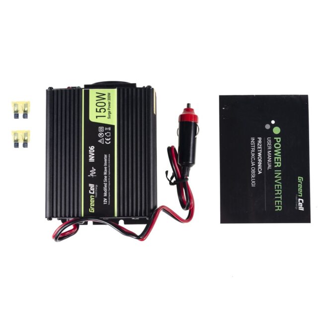 Green Cell INV06 power adapter/inverter Auto 150 W Black - imagine 4