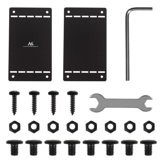 Maclean compact under-desk cable organizer  max load 5kg  black  MC-107 B - imagine 6