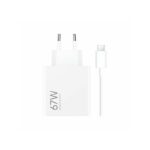 Xiaomi MDY-12-EH USB-A 67W Cestovní Nabíječka + USB-C 6.2A Datový Kabel White  (Pošk. Balení)