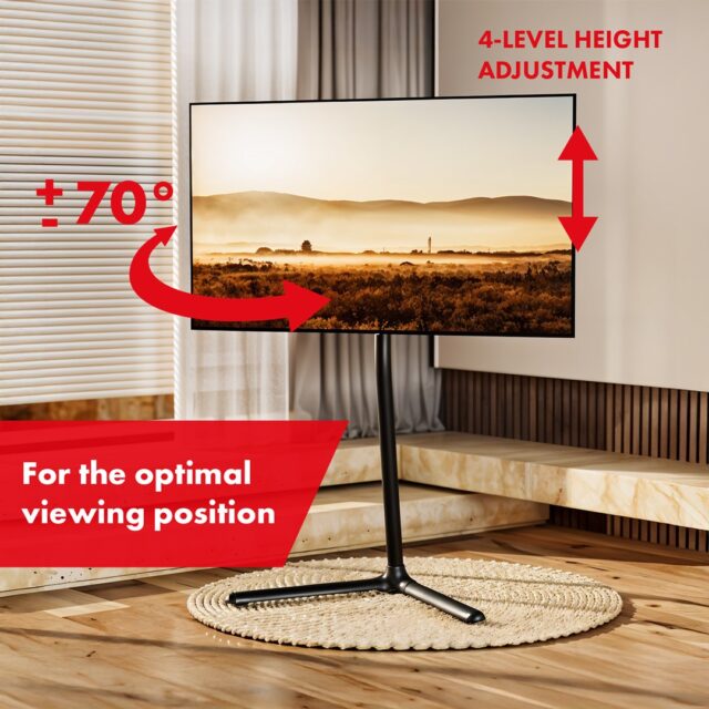 Maclean TV floor stand bracket  32-70   max. VESA 400x400  max. 40kg  MC-494 - imagine 6