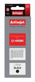 Activejet AC-G490Bk Ink (replacement for Canon GI-490BK; Supreme; 135 ml; 6000 pages  black)