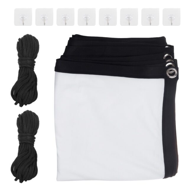 Maclean projection screen  84   175x131cm  25mm 4:3 border  tension hooks  MC-166 - imagine 9