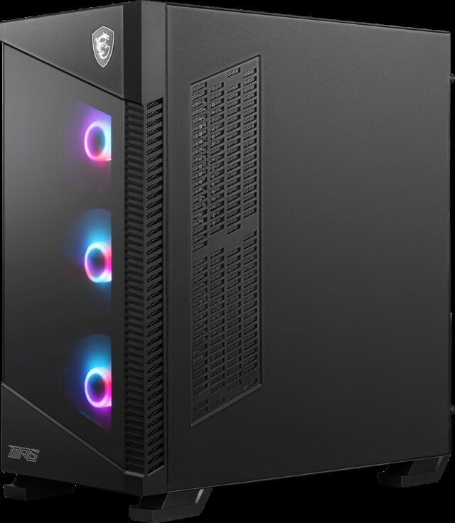 MSI MPG VELOX 100R Mid Tower Gaming Computer Case 'Black  4x 120mm ARGB Fans  1-6 ARGB Hub  ARGB light strip  USB Type-C  Tempered Glass  Center  E-ATX  ATX  mATX  mini-ITX' - imagine 5