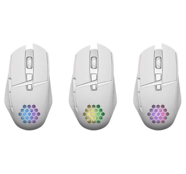 MOUSE DEFENDER GM-514 GLORY OPTIC RF RGB 3200dpi 7P WHITE - imagine 3