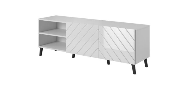 RTV cabinet ABETO 150x42x52 white/white glossy - imagine 6