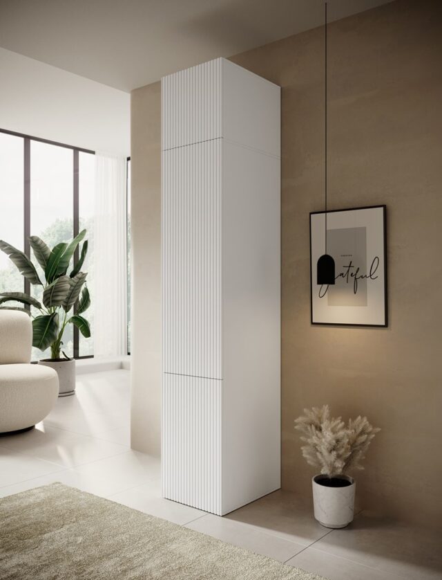 Wardrobe PAFOS 1D BASE 45x55 5x45 white matt - imagine 5