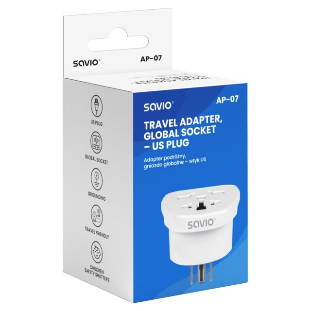 Savio AP-07 power adapter/inverter Universal 2500 W White - imagine 3