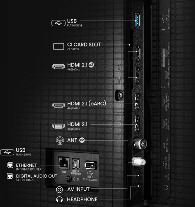 Hisense 55U7Q 139.7 cm (55 ) 4K Ultra HD Smart TV Wi-Fi Black 450 cd/m2 - imagine 5