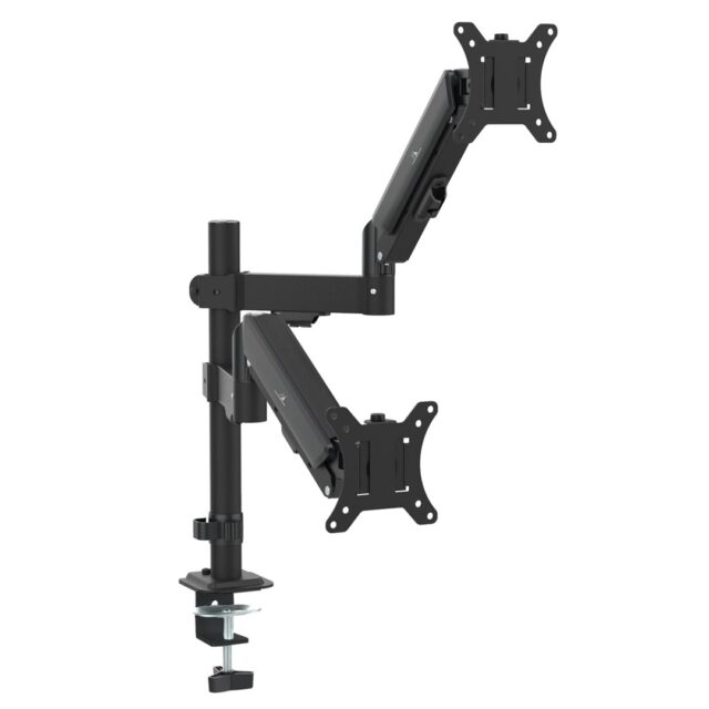 Maclean 2 monitor mount  gas spring  17 -32   2-10kg  black  MC-136 - imagine 3