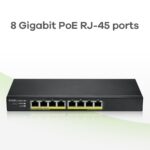 Zyxel GS1915-8EP Managed L2 Gigabit Ethernet (10/100/1000) Power over Ethernet (PoE) Black - imagine 6