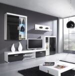 Cama bookcase SAMBA white/black gloss - imagine 2