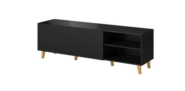 Cama RTV cabinet PAFOS 150x42x52 Black matt - imagine 7