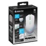 WIRELESS MOUSE DEFENDER PANDORA RF WHITE 3200dpi 7P - imagine 6