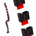 Nano RS desk cable organizer / cable grille  1345mm  black and red  RS125 - imagine 6