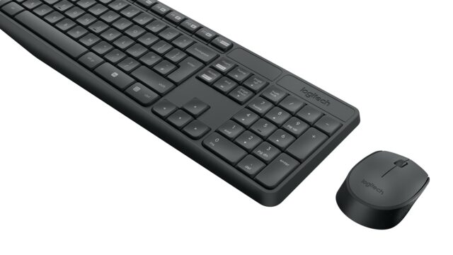 Logitech MK235 keyboard Mouse included USB QWERTY US International Grey - imagine 12
