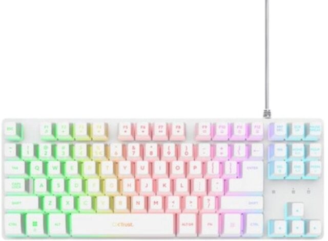 Klawiatura TKL Trust GXT 833W Thado White - imagine 4