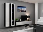 Cama Full cabinet VIGO '180' 180/40/30 white/black gloss - imagine 13