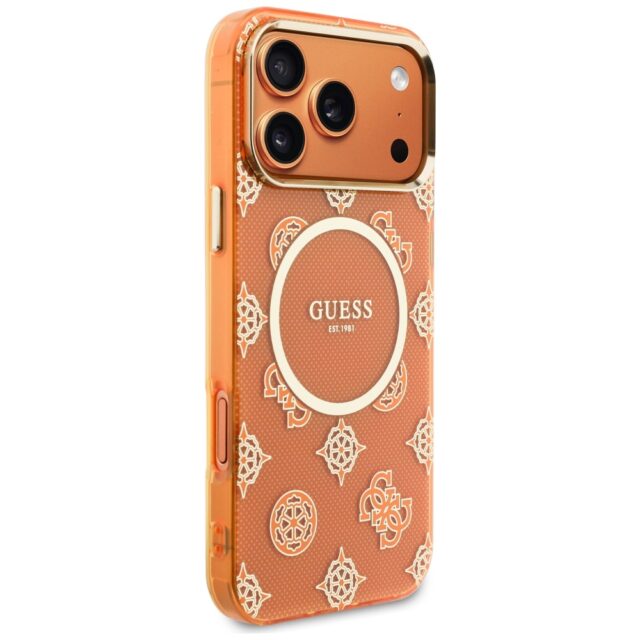 Case Guess IML Peony Dot MagSafe for  iPhone 17 Pro Max orange - imagine 4