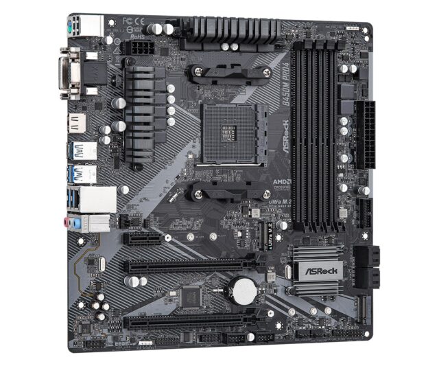 Asrock B450M Pro4 R2.0 AMD B450 Socket AM4 micro ATX - imagine 4