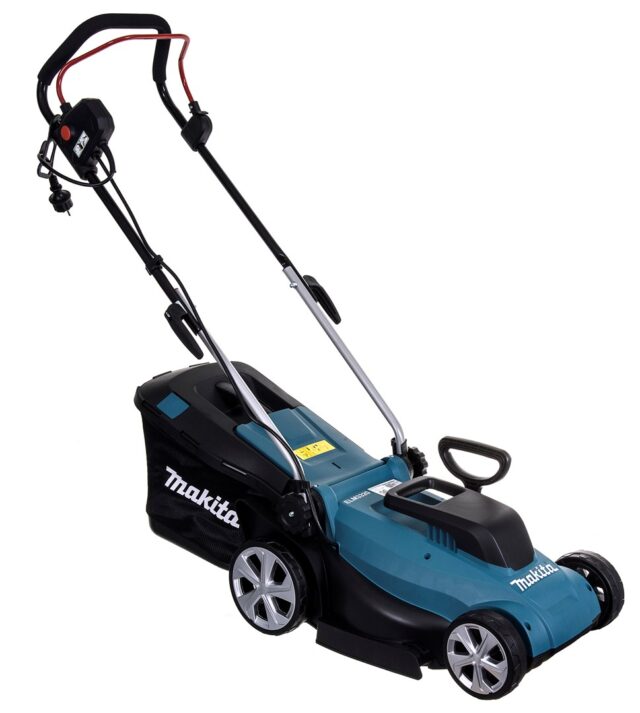 Makita ELM3320 lawn mower Walk behind lawn mower Black Turquoise AC - imagine 3