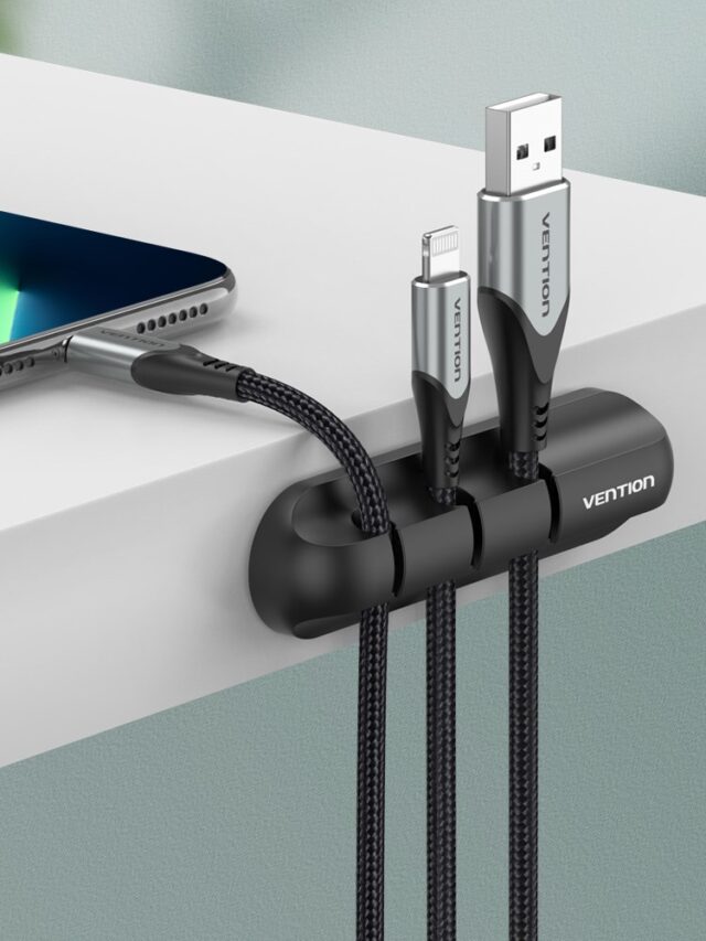 Vention 3 Ports Desktop Cable Manager Black - imagine 4