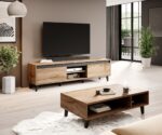 Cama TV stand NORD II 170cm wotan/antracite - imagine 4