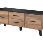 Cama RTV stand LOTTA 140cm wotan oak + matt black