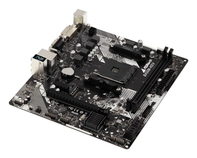 Asrock B450M-HDV R4.0 AMD B450 Socket AM4 micro ATX - imagine 3