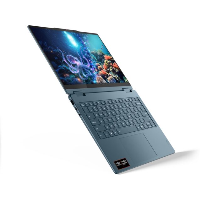 Lenovo Yoga 7 2-in-1 14AKP10 Ryzen AI 5 340 14.0 WUXGA Touch OLED 400nits Glossy 60Hz 16GB LPDDR5-6400 SSD512 Radeon 840M Graphics Cam 5.0MP 70Wh Win11 Tidal Teal - imagine 6