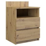 Topeshop M1 ARTISAN nightstand/bedside table 2 drawer(s) Oak - imagine 3