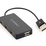 Gembird UHB-U2P4-04 interface hub USB 2.0 480 Mbit/s Black