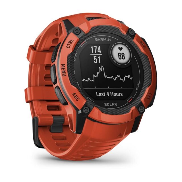 Garmin Instinct 2X Solar 2.79 cm (1.1 ) MIP 50 mm Digital 176 x 176 pixels Touchscreen Red GPS (satellite) - imagine 3