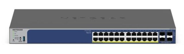 NETGEAR 28-Port PoE Gigabit/10G Stackable Smart Switch (GS728TXP) - imagine 3