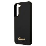 Guess GUHCS22MLSLMGBK S22+ S906 black hardcase Silicone Script Metal Logo - imagine 6