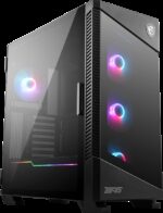 MSI MPG VELOX 100R Mid Tower Gaming Computer Case 'Black  4x 120mm ARGB Fans  1-6 ARGB Hub  ARGB light strip  USB Type-C  Tempered Glass  Center  E-ATX  ATX  mATX  mini-ITX'