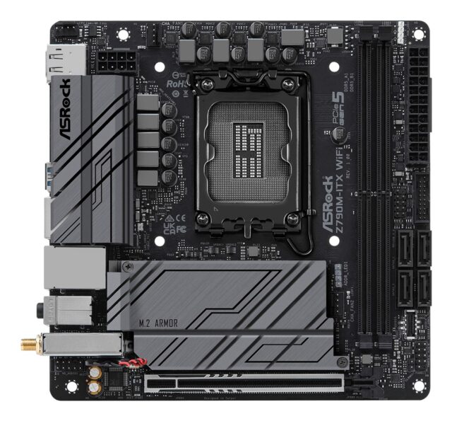 Asrock Z790M-ITX WiFi Intel Z790 LGA 1700 mini ITX - imagine 3