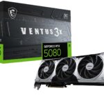 MSI VENTUS GEFORCE RTX 5080 16G 3X OC PLUS graphics card NVIDIA 16 GB GDDR7