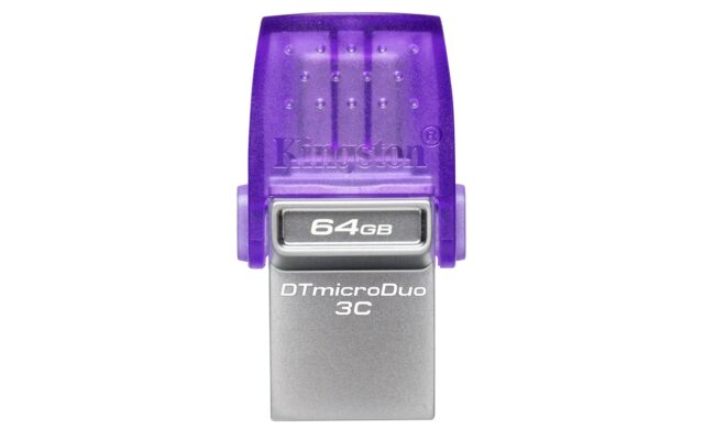 Kingston Technology DataTraveler 64GB microDuo 3C 200MB/s dual USB-A + USB-C - imagine 9