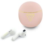 TWS Earphones Guess Gold Line Triangle pink