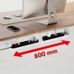 Maclean compact under-desk cable organizer  max load 5kg  white  MC-107 W - imagine 7