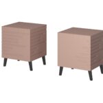 Cama bedside cabinet NOVA 44x40x52 pink matt